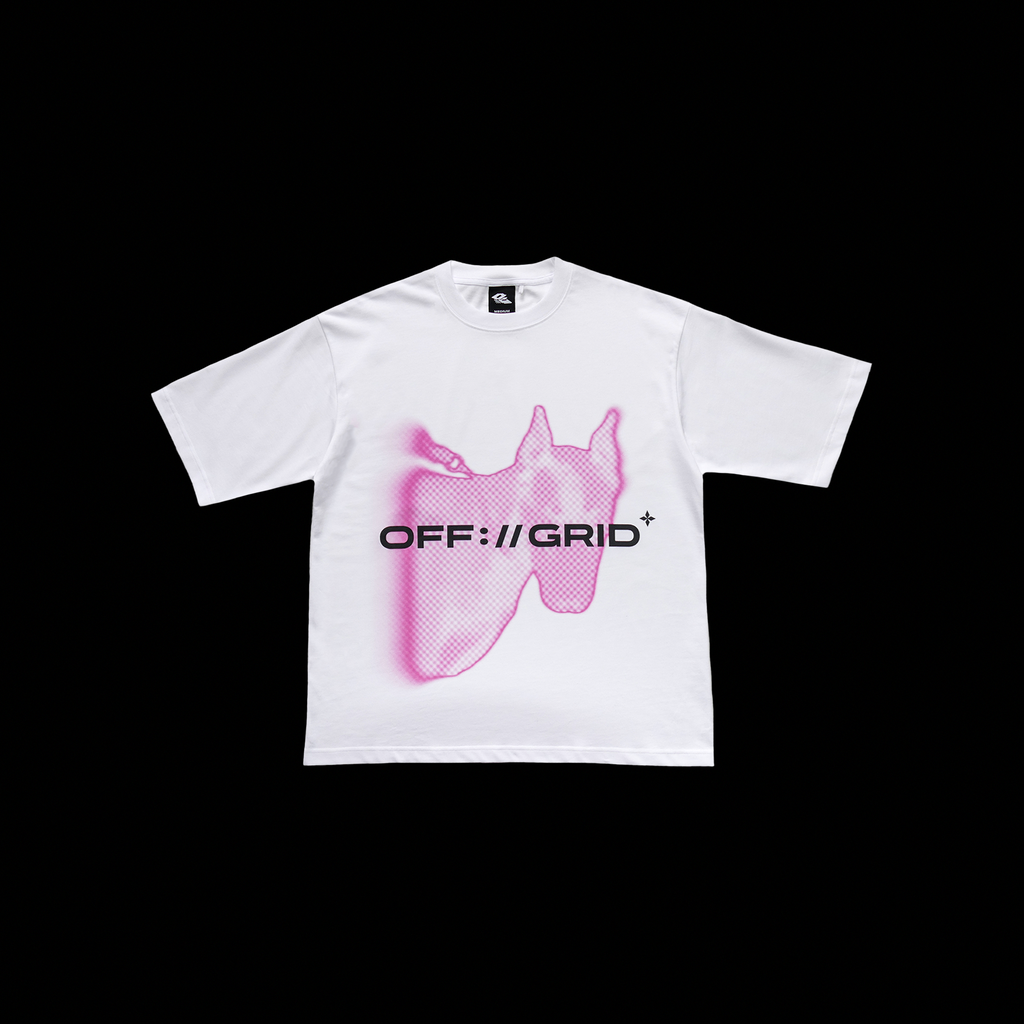 Doberman Solo White Tee (Pink)
