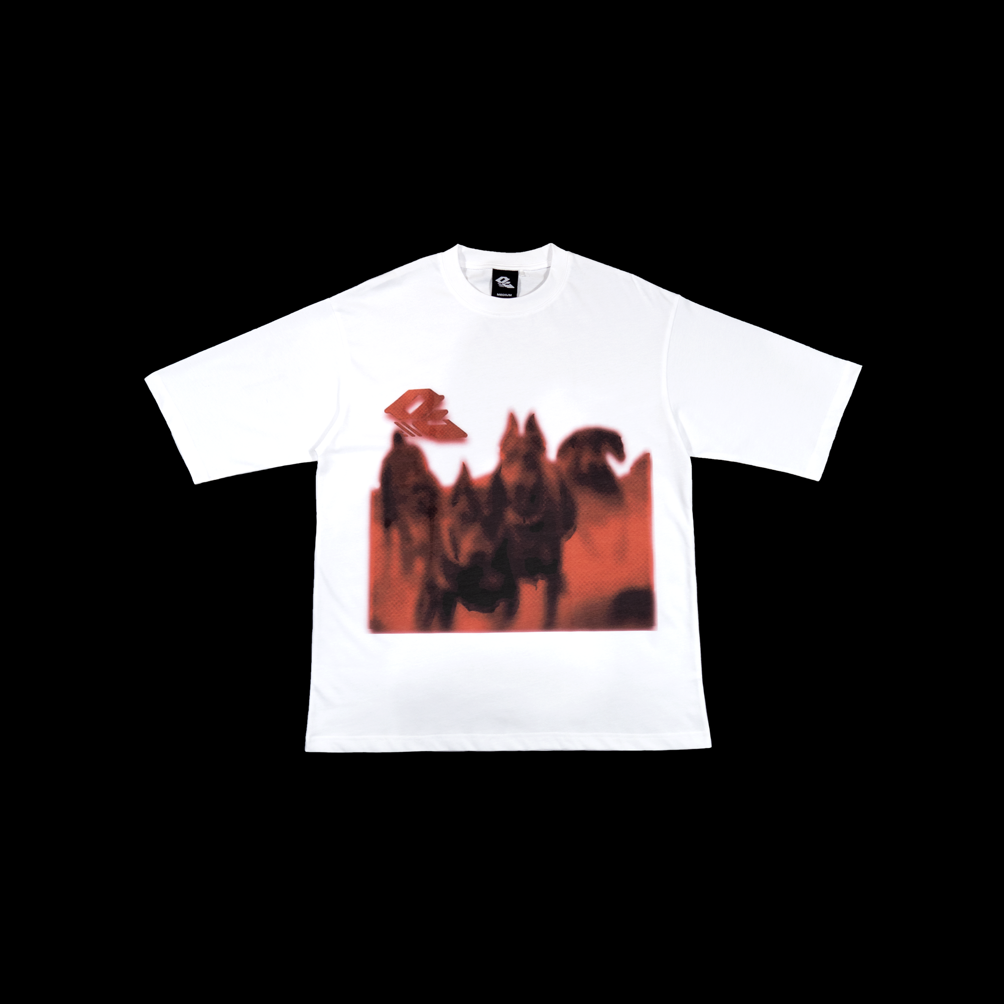 T-shirt blanc Doberman 002