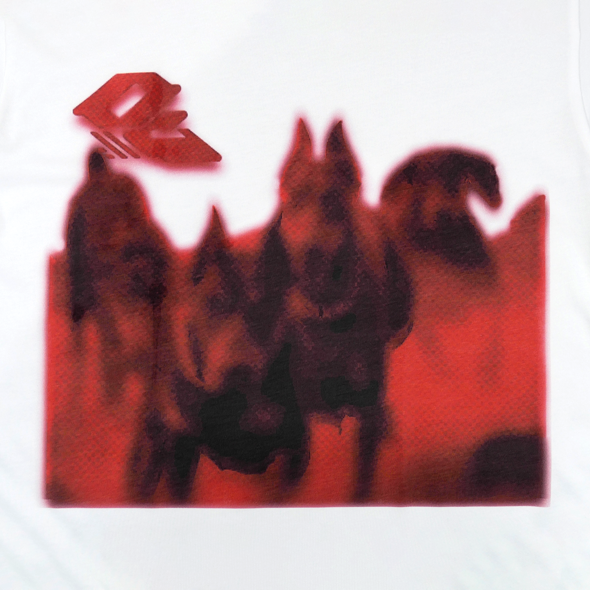 T-shirt blanc Doberman 002